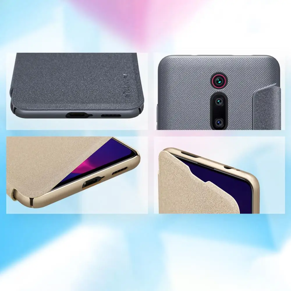 Блестящий чехол NILLKIN из искусственной кожи для Xiaomi mi 9T книжка xiaomi mi9t Pro в розничной