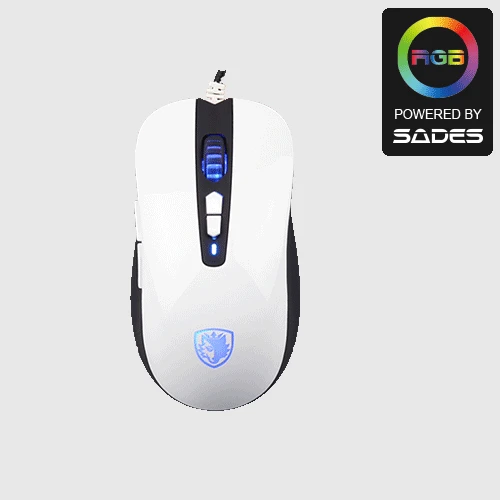 

SADES S15 Musket 3000DPI Mouse Wired 5 Buttons Opto-electronic Gaming Mouse For computer / PC / Laptop White