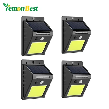 

4 PCS Solar Powered Lamps 48 LED Waterproof IP65 Sense Light Infrared Sensors Lamp Outdoor Fence Garden Lighting Pathway Wall
