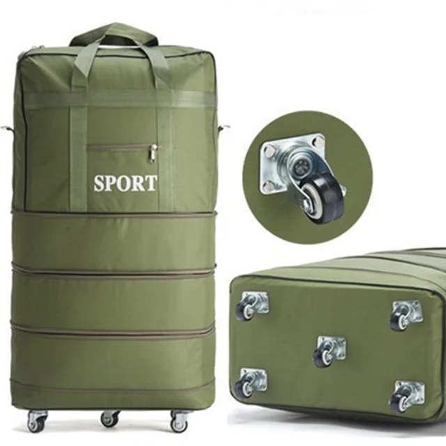 

Large capacity carry on waterproof rolling luggage travel bag trolley luggage bag portable luggage folding suitcase with wheels