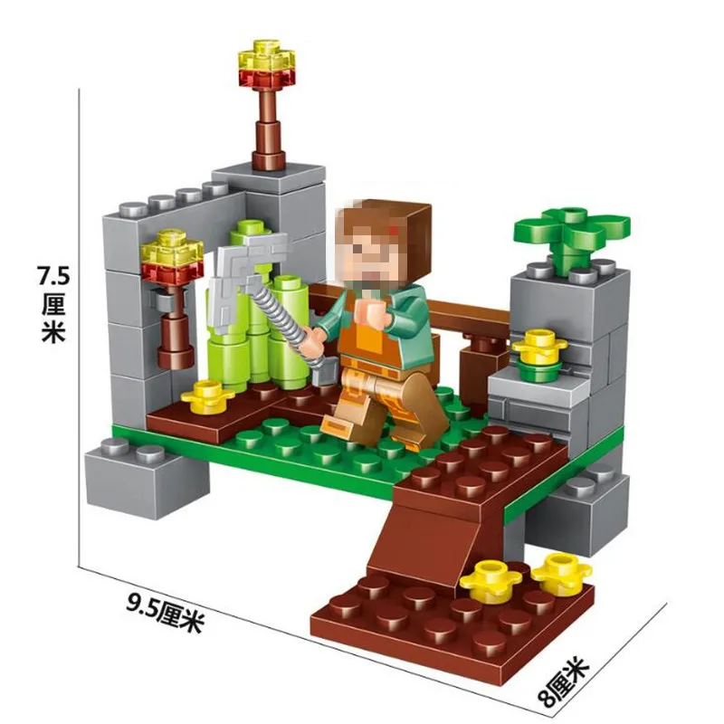 4 шт./лот My World Town Guardian Legoings Набор строительных блоков игрушки подарки|Блочные