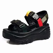 Women Shoes Summer Casual Shoes Platform Sandals Women Sandals Rome Style Thick Bottom Wedges Sandals Woman Sandals Beach Shoes aimeigao summer wedges platform women sandals square thick heel pu leather shoes soft bottom mixed colors shoes for women