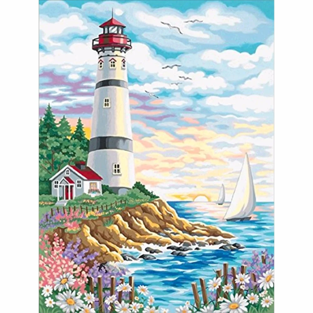 

DIY 5D Full Drill Diamond Painting Tower Embroidery Cross Stitch Kit Rhinestone Mosaic Home Decor Craft Christmas