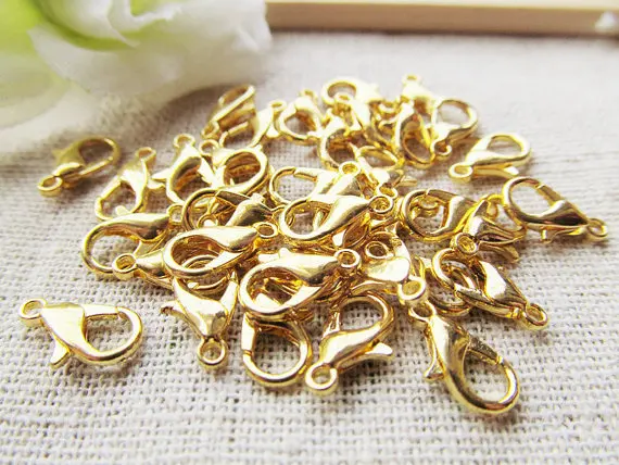 

200pcs 7mmx12mm Lobster Clasps Hooks Connector Charm Finding DIY Accessory Jewellery Making