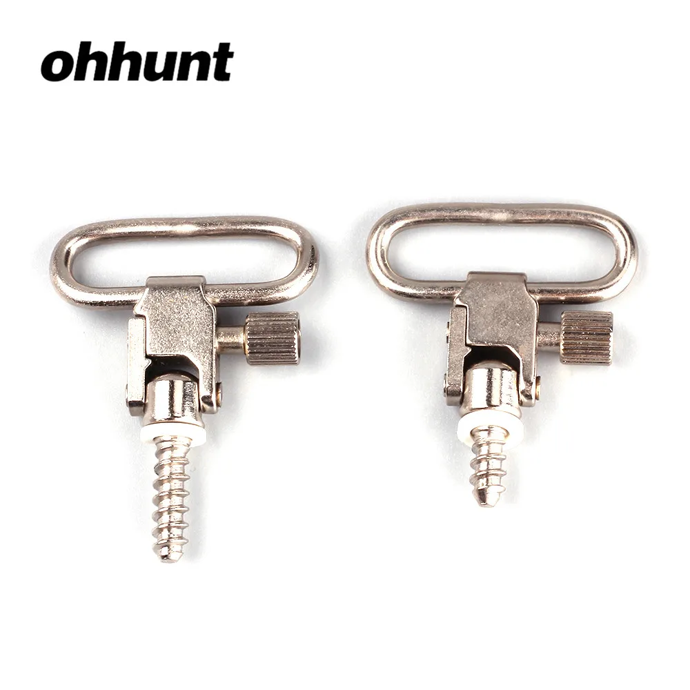 

ohhunt QD Push Button Detachable Silvery Tactical Gun Sling Swivels for Most Bolt Action Rifle Hunting Accessories