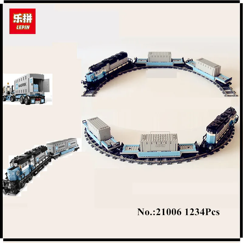 

IN STOCK Lepin 21006 New 1234Pcs Genuine Technic Ultimate Series The Maersk Train Set Building Blocks Bricks Educational Toys