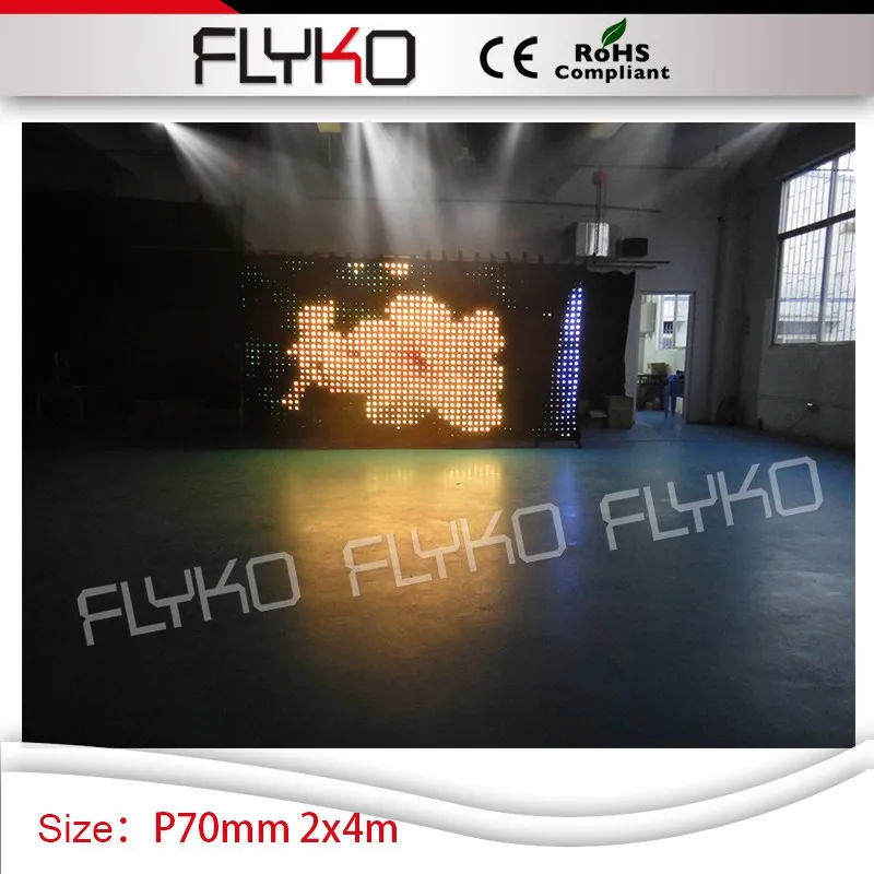 

fashion concert led dj wedding curtain P7cm led lighting backdrop 7ft by 14ft for club party decorations