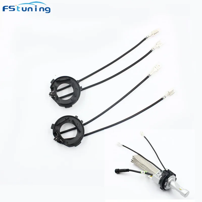 

FSTUNING car h7 Adapter for golf 7 led headlight adapter holder socket for vw golf 7 led headlight h7 led bulb clip retainer