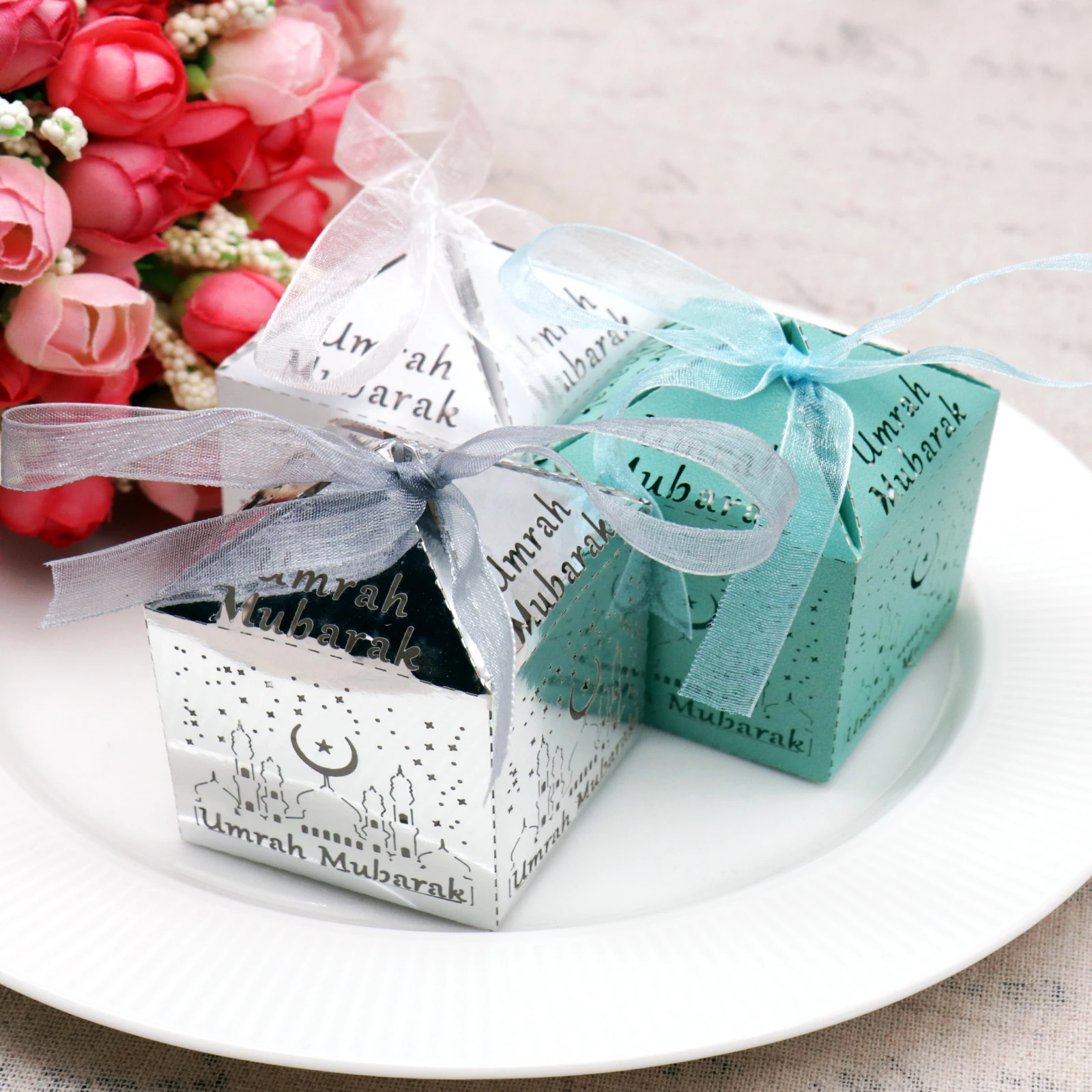 

10pcs/lot Ramadan Eid Mubarak Candy Box Islamic Muslim Gifts Box Mubarak Eid Al-firt Decorations Supplies Kids Favors Supply