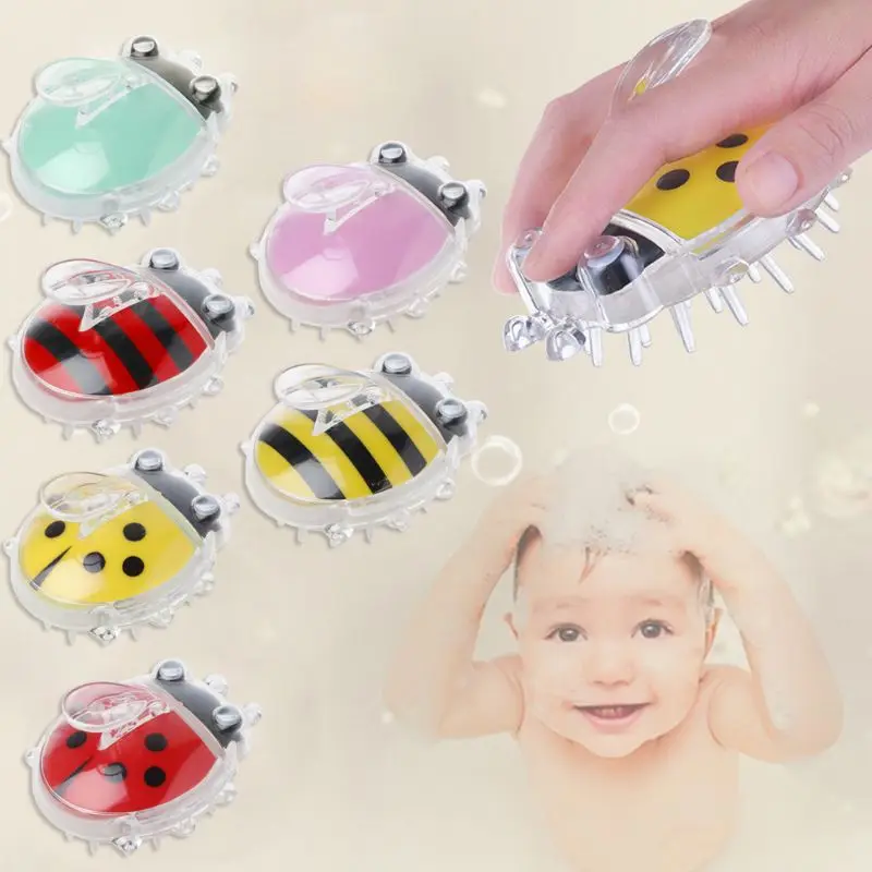 1Pcs Spa Hair Brush Silicone Baby Wide Tooth Comb Baby Care Comb Scalp Massage Slimming Soft Brush Head Body Massage