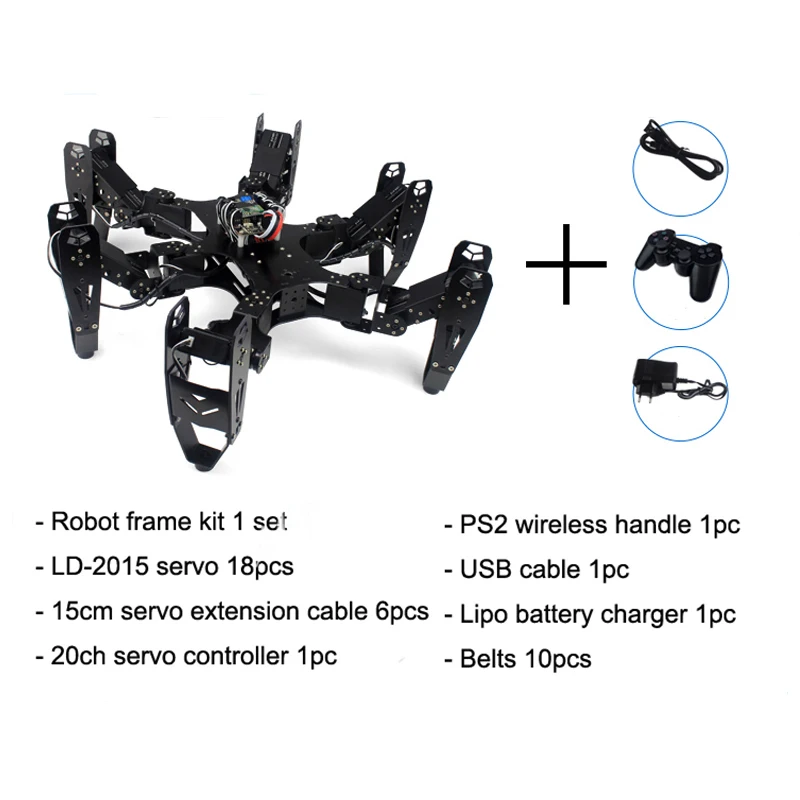 LOBOT Hexapod Паук Робот шестиногий с 20 CH управление Лер Серводвигатель действие дистанционного управления RC части робот игрушка