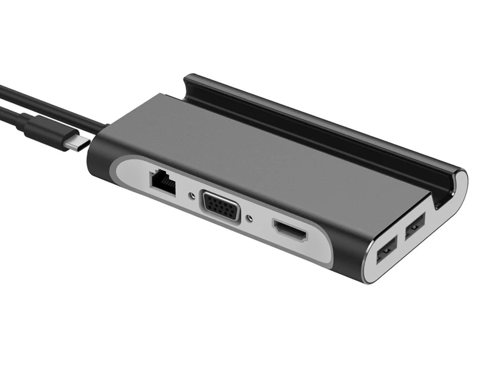 Usb type C к HDMI VGA RJ45 PD USB 3,0 type-c док-станция USB-C концентратор адаптер для Mac Air Pro huawei Mate10 samsung S8