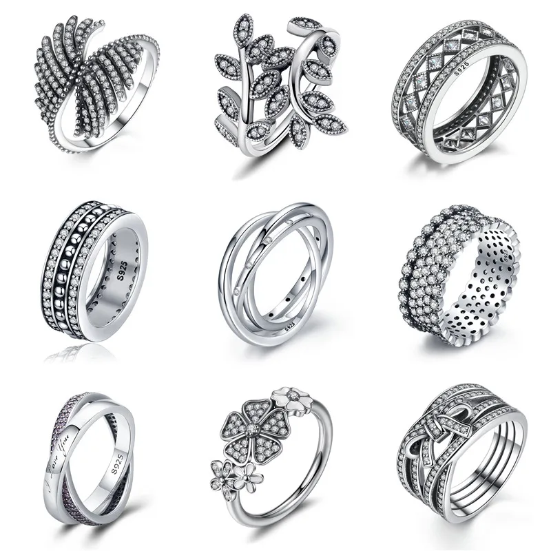 

Trynmera Sterling Silver Engagement Love Rings Cubic Zirconia Ring 925 sterling silver rings for women TR098