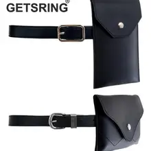 GETSRING женский чехол на пояс Сумка Поясная Сумка сумки для женщин кошелек простой Универсальный черный может поместиться большой телефон