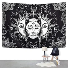 Mandala Tapestry Witchcraft Wall Hanging Boho Decor Astrology Sun Blanket Hippie Bedroom Living Room Psychedelic Farmhouse