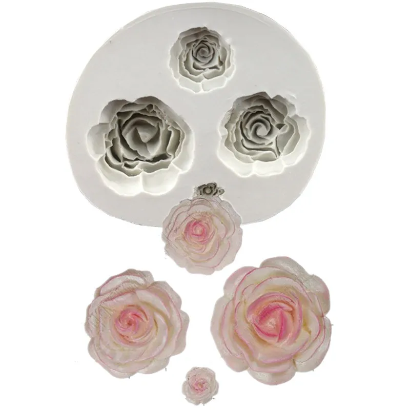

Valentine 3D Rose Silicone Cake Mould Fondant Mold Cupcake Decorating Tools Cookie Cutter Confeitaria Kitchen Accessories