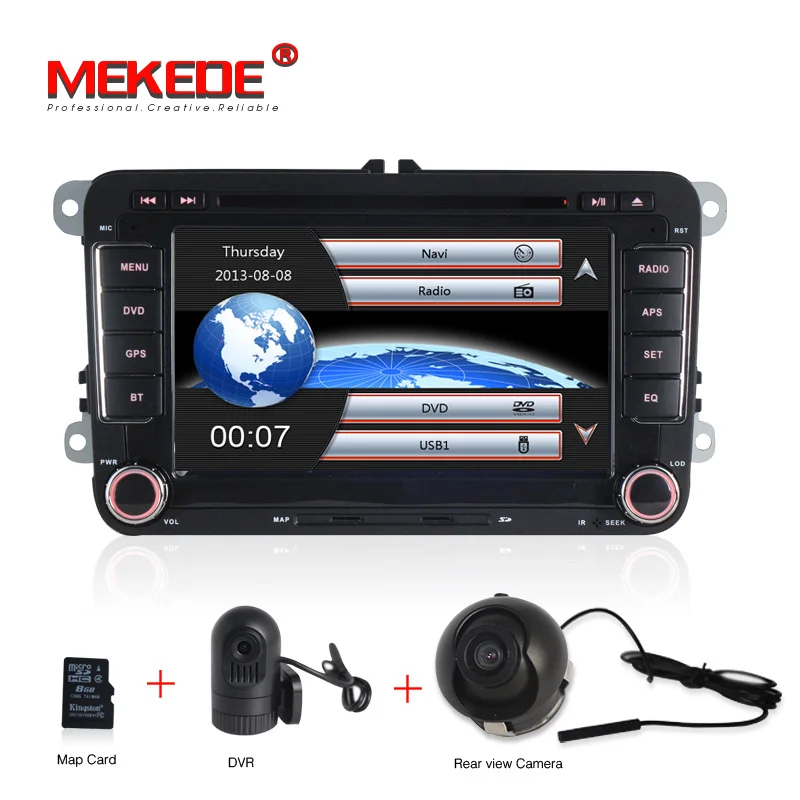 " 2 din автомобильный DVD gps Navi для Volkswagen VW golf 4 golf 5 6 SEAT touran passat B6 jetta caddy transporter t5 polo tiguan радио - Цвет: CAR DVD camera DVR