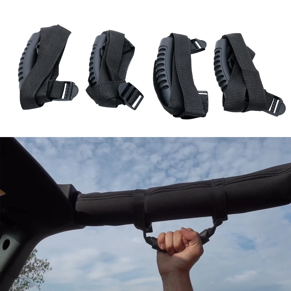 

2/4Pcs Roll Bar Grab Handles For Jeep Wrangler Accessorise YJ TJ JK 4x4WD Roll Bar Mount Side Grab Handle Handles Kit