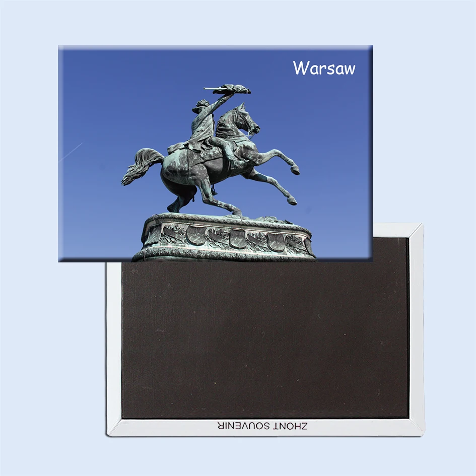 

Free Shipping 78*54mm Poland Warsaw Scene Metal Wrapped Souvenir Magnets 20075 Tourist Souvenir Gift