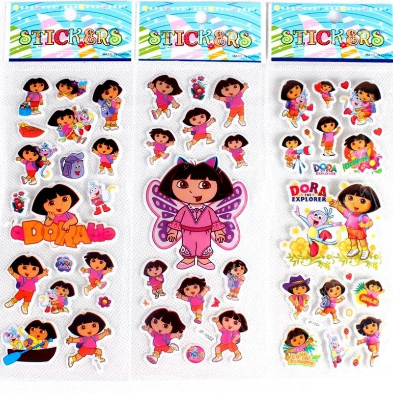 5pcs/lot cute cartoon bubble Stickers Party Supplies Dora the Explorer