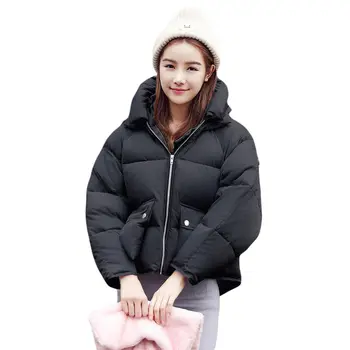

Harajuku Style Winter Jacket Women Coat Cotton Short Hooded Jacket Women Warm Parka Female Outwear Oversize Coat Chaquetas C3709
