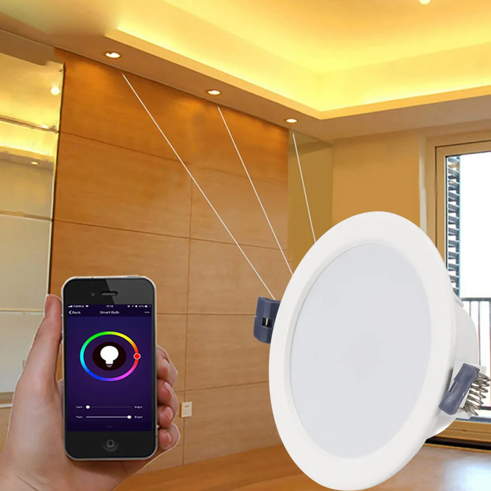 

WiFi Smart LED Downlight Light Lamp RGB Voice Control for Home Office Hotel CLH@8