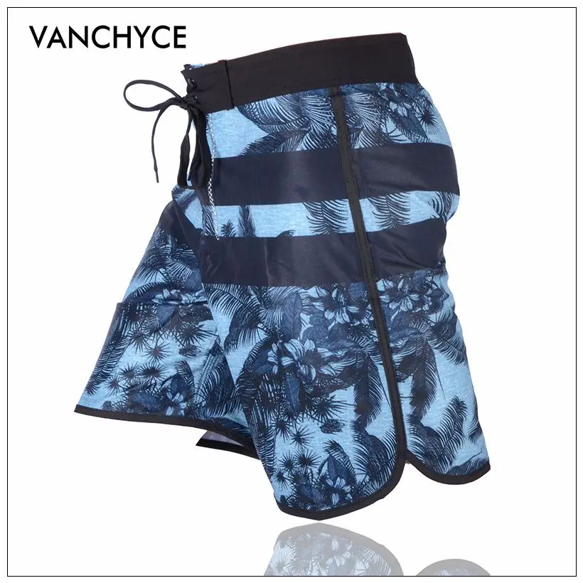 

VANCHYCE Floral Print Men Shorts Beach Shorts Men Bermuda Short Quick Dry Silver Men's Boardshorts Board Shorts Swimwear Men