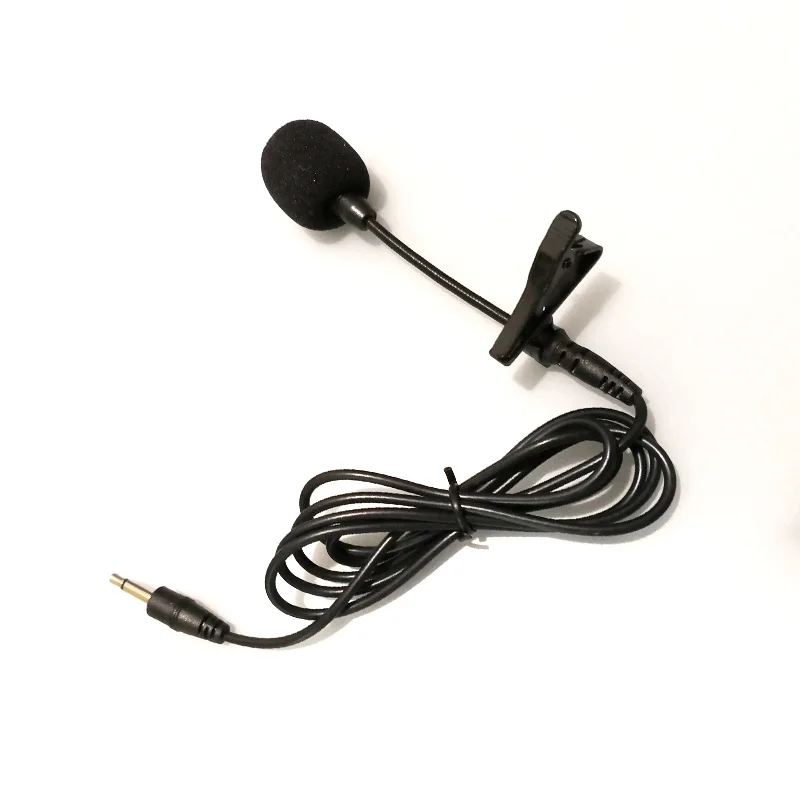 

3.5mm Uni-directional Metal Lavalier Clip Microphone 1.2m Extension Microphone Mono Mic for Megaphone Stage Performing Mic