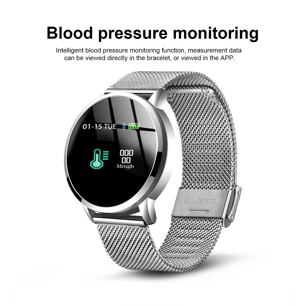 Новые умные часы для здоровья для мужчин wo для мужчин монитор сердечного ритма кровяное давление Браслет Шагомер фитнес часы спортивный режим часы+ коробка