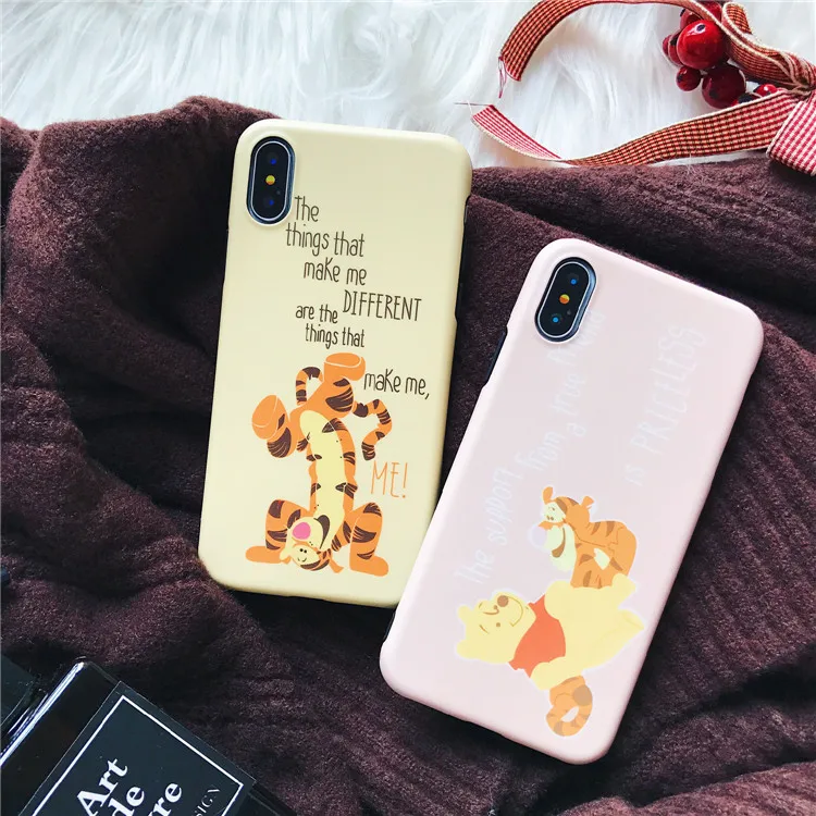 Cute Winnie Pooh Tigger Piglet Eeyore Soft Silicone phone Case for iphone 6 6s 7 8 plus Cartoon Back Case for iphone X XR XS MAX