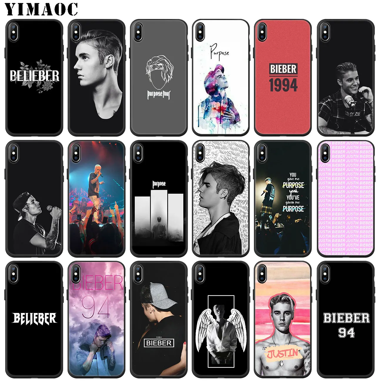 

YIMAOC Justin Bieber Soft Silicone Phone Case for iPhone 11 Pro XS Max XR X 6 6S 7 8 Plus 5 5S SE 10 TPU Black Cover