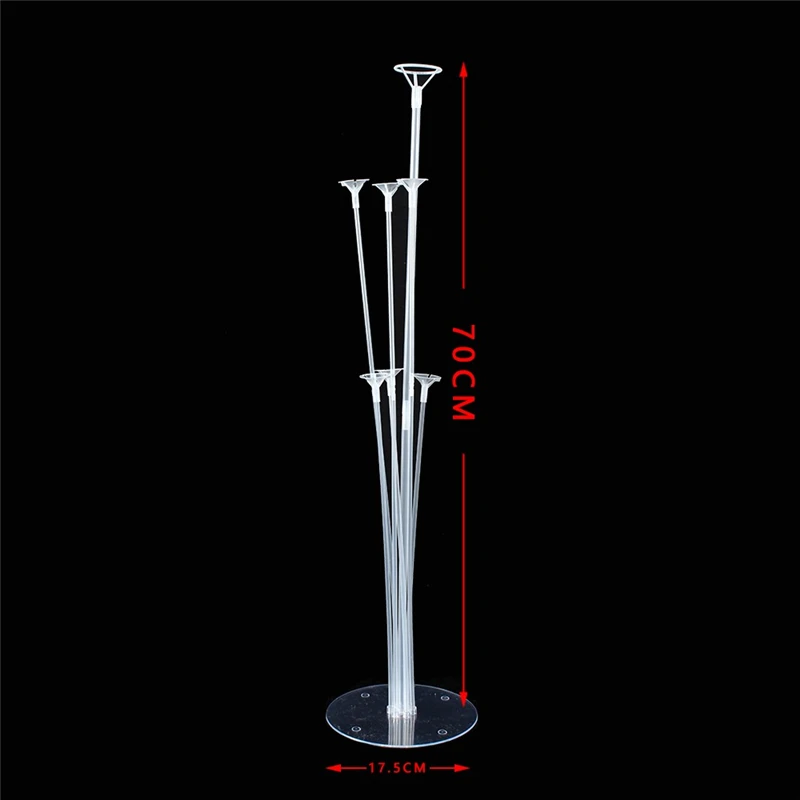 7 Tubes Balloons Column Holder Clear Plastic Balloon Base Balloon Floating Stand for Wedding Decor Illuminate Party Supplies (6)
