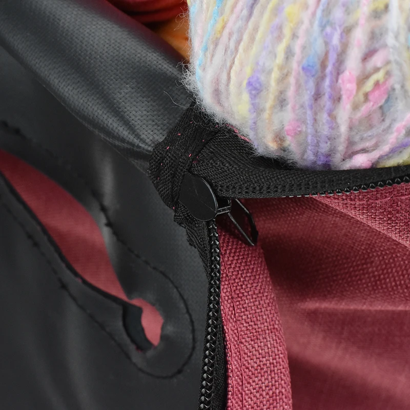 Looen Brand Knitting Bag For Yarn Storage Empty Yarn Storage Knitting Big Capacity Women Mom Home Crochet Hooks Yarn Storage Bag (5)