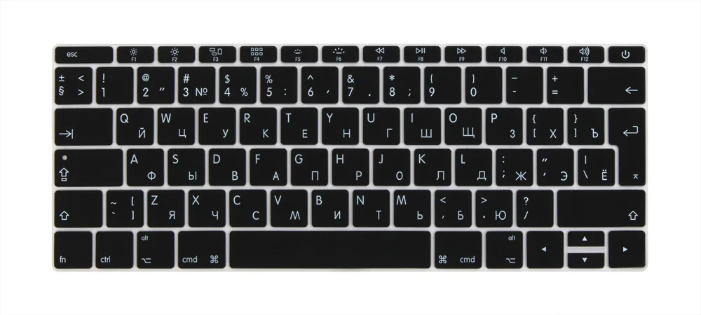 

Russian EU Layout Enter Soft Silicone keyboard Cover Protective Skin for Macbook Pro 13" 13.3 inch (No Touch Bar) A1708