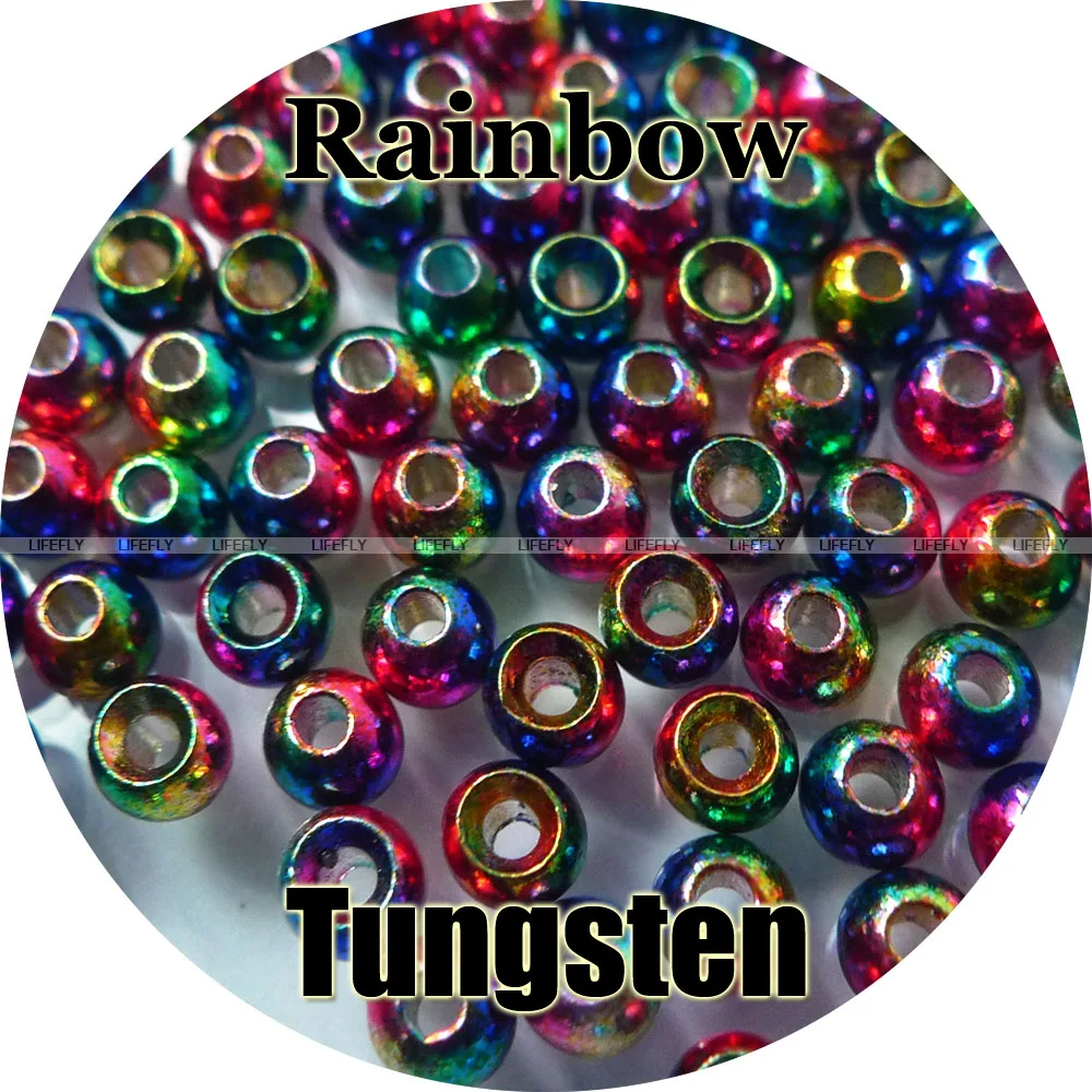 Радужный цвет 100 вольфрамовые бусины потайные для вязания мушек рыбалки | Спорт и