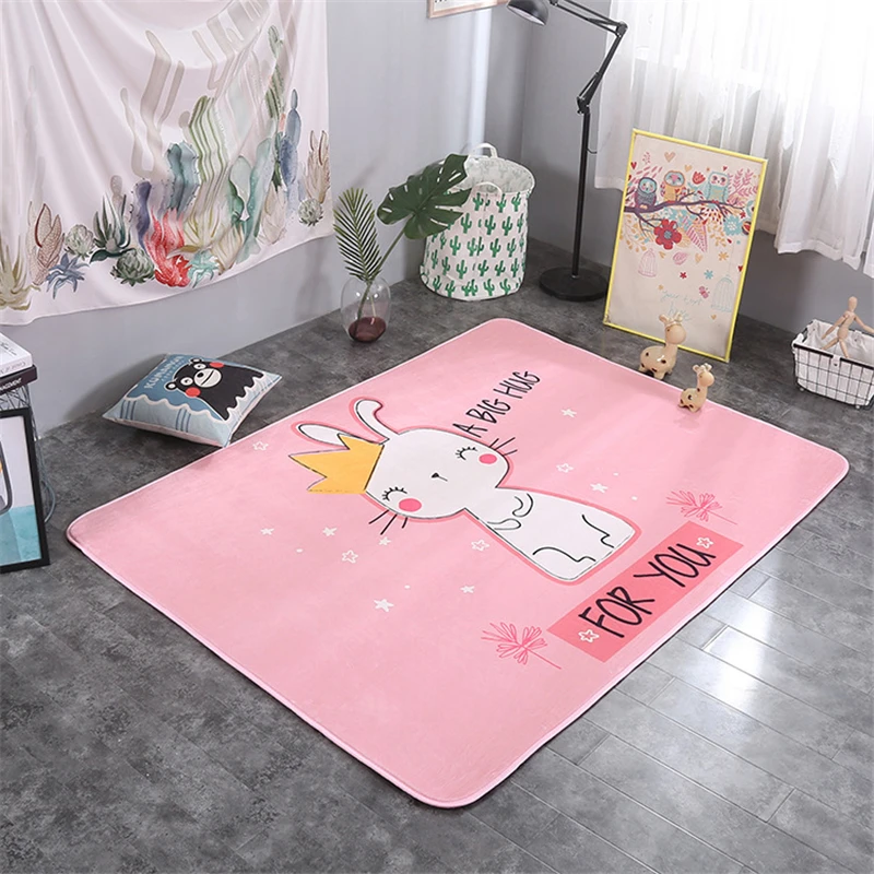 Cartoon Animals Letters Pattern Baby Play Mats Blanket Picnic Carpet Nordic Style Kids Room Home De