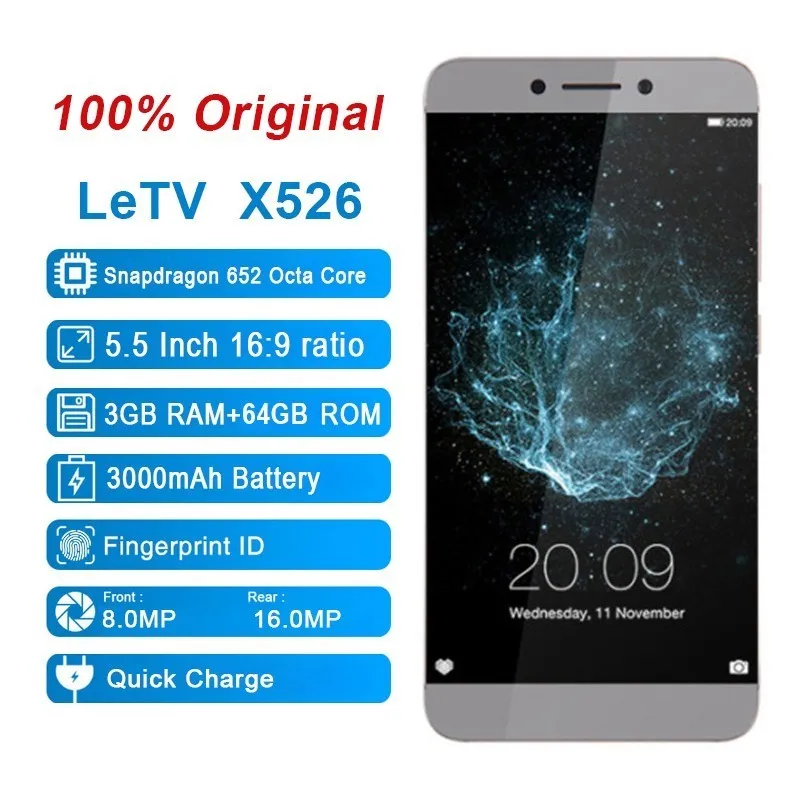 LeEco LeTV Le 2 S3 X526 4G Smartphone Snapdragon 652 Octa Core 3GB+64GB 5.5\
