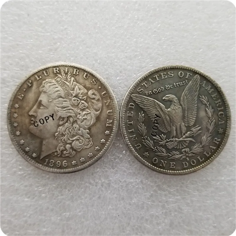 Антикварная Серебряная монета США(1878-1904) S Morgan Dollar копия памятных монет-копия монет - Цвет: 1896S