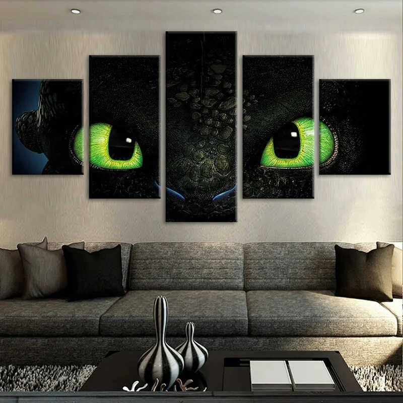 5-Piece-How-To-Train-Your-Dragon-Canvas-Painting-Wall-Art-Home-Decor (1)