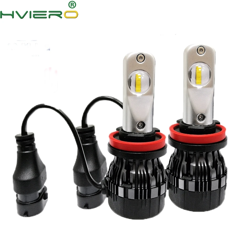 

2X M8 Auto Headlight Bulbs Lamp H1 H3 H8 H9 9005 HB3 9006 HB4 Auto LED 40W 6000lm 6500K