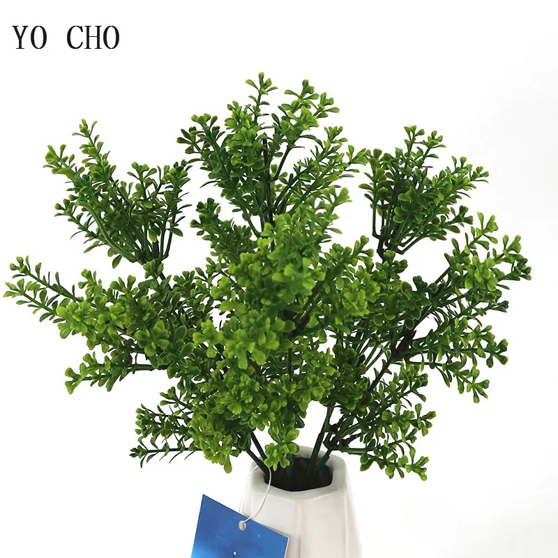 YO CHO Artificial Flowers Plastic Fern Succulents Grass Plants for Home Garden Outdoor Decoration High Quality Flores Artificial YO CHO Artificial Flowers Plastic Fern Succulents Grass Plants for Home Garden Outdoor Decoration High Quality Flores Artificial