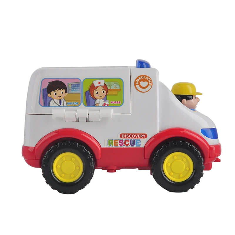 0-3 Years Old Baby Learning&educational Ambulance Toy Car Styling Doctor Emergency Model with Light and Music Electric Car kid