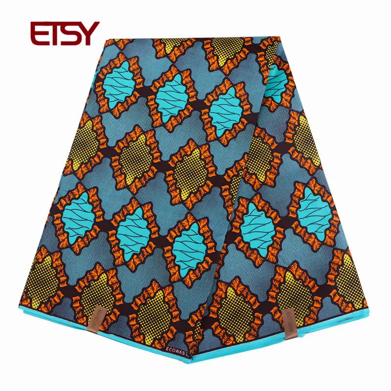 

2019 Dutch Wax Hollandais Wax High Quality new Wax Hollandais African Print Polyester Fabric Hot Design For Women Dress FP6013