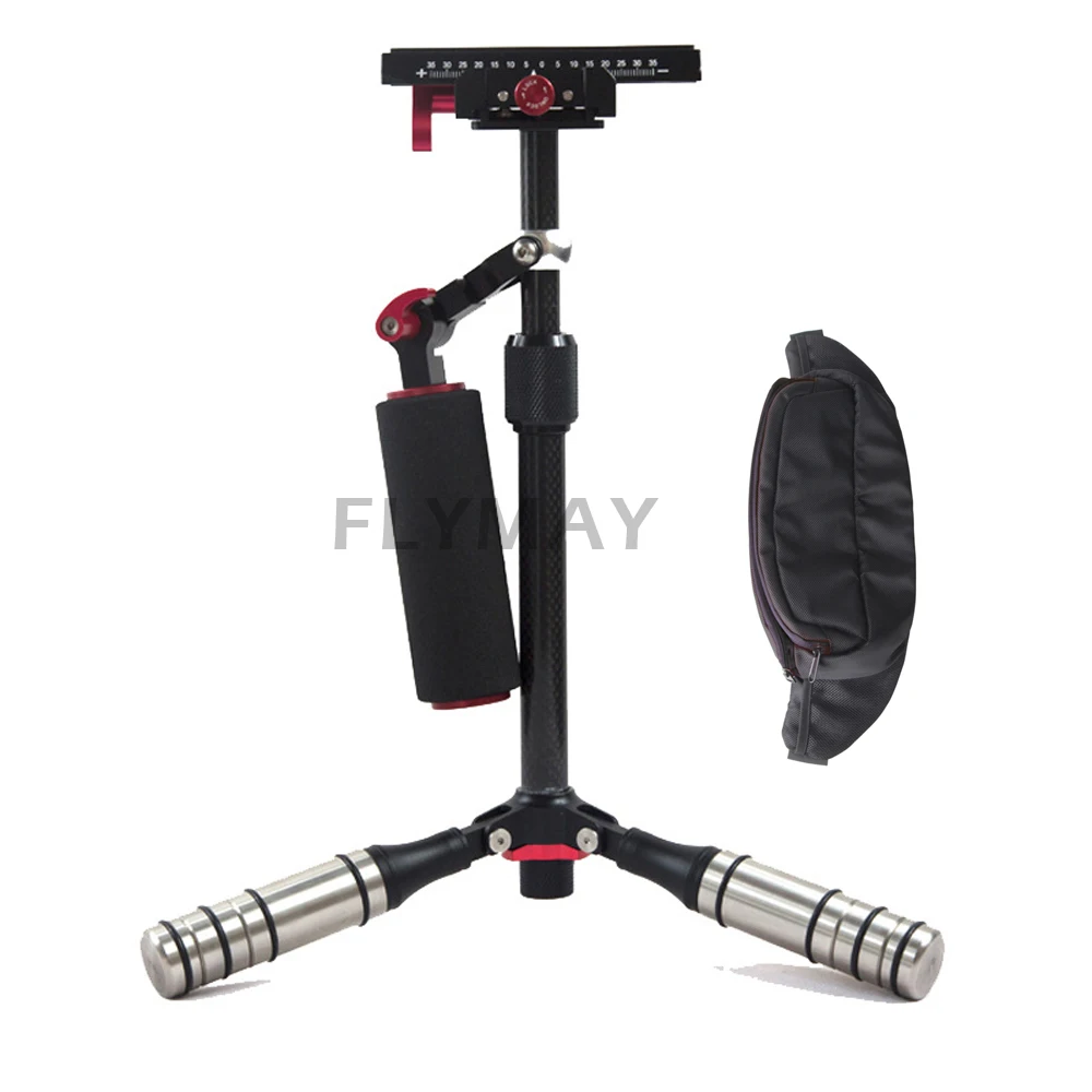 Mini Handheld Stabilizer Carbon Fiber Steadicam For DSLR Video Camera