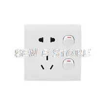 Розетка, выключатель Управление белые стены Palte 250 В 10A