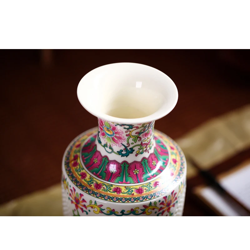 New Design Antique Jingdezhen China Ceramic Vase Chinese Pierced Vase For Christmas Gift 3