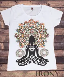 Для женщин футболка Femme azteque YogaTraining Haut Будда чакра медитации дзен бродяга Boho Paix футболка универсальная рубашка