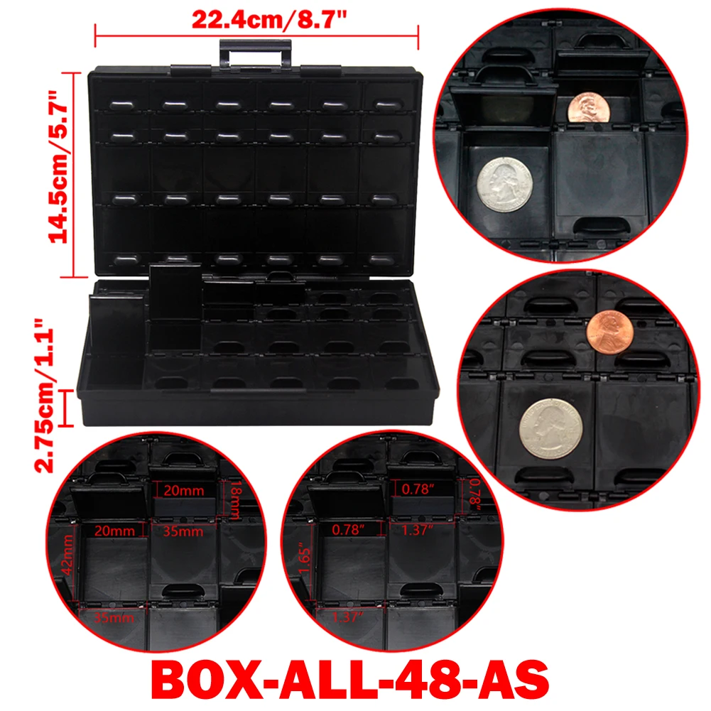 AideTek 2 BOX-ESD безопасный SMD IC Box W/144 бункеров анти-статики SMD SMT Организатор транзистор диод пластик боковая часть lable 2 BOXALLAS