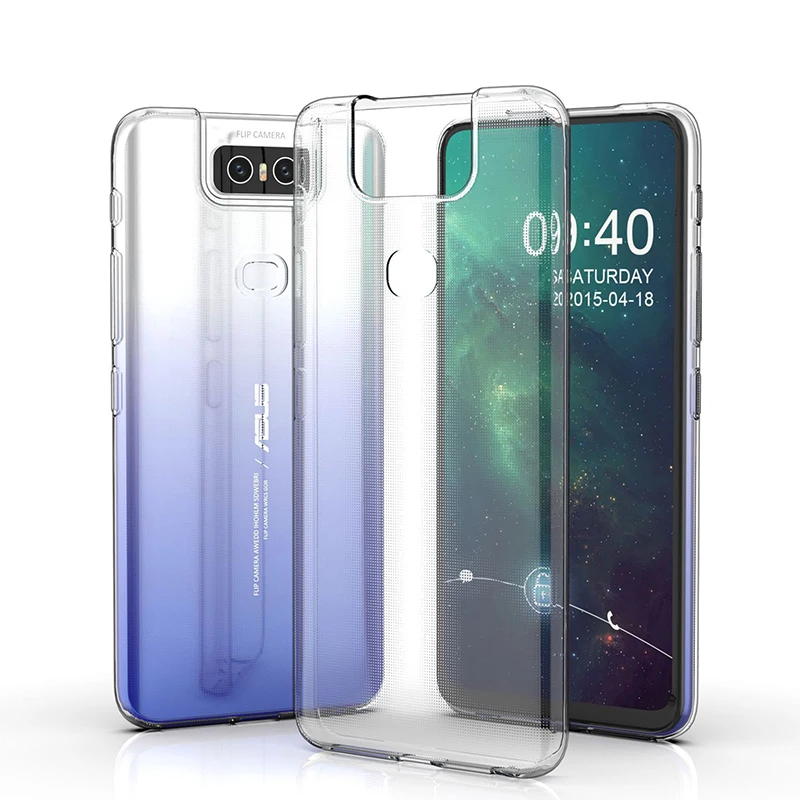 Мягкий силиконовый чехол из ТПУ Для Zenfone 6 zs630kl прозрачный противоударный 6z zs630k z