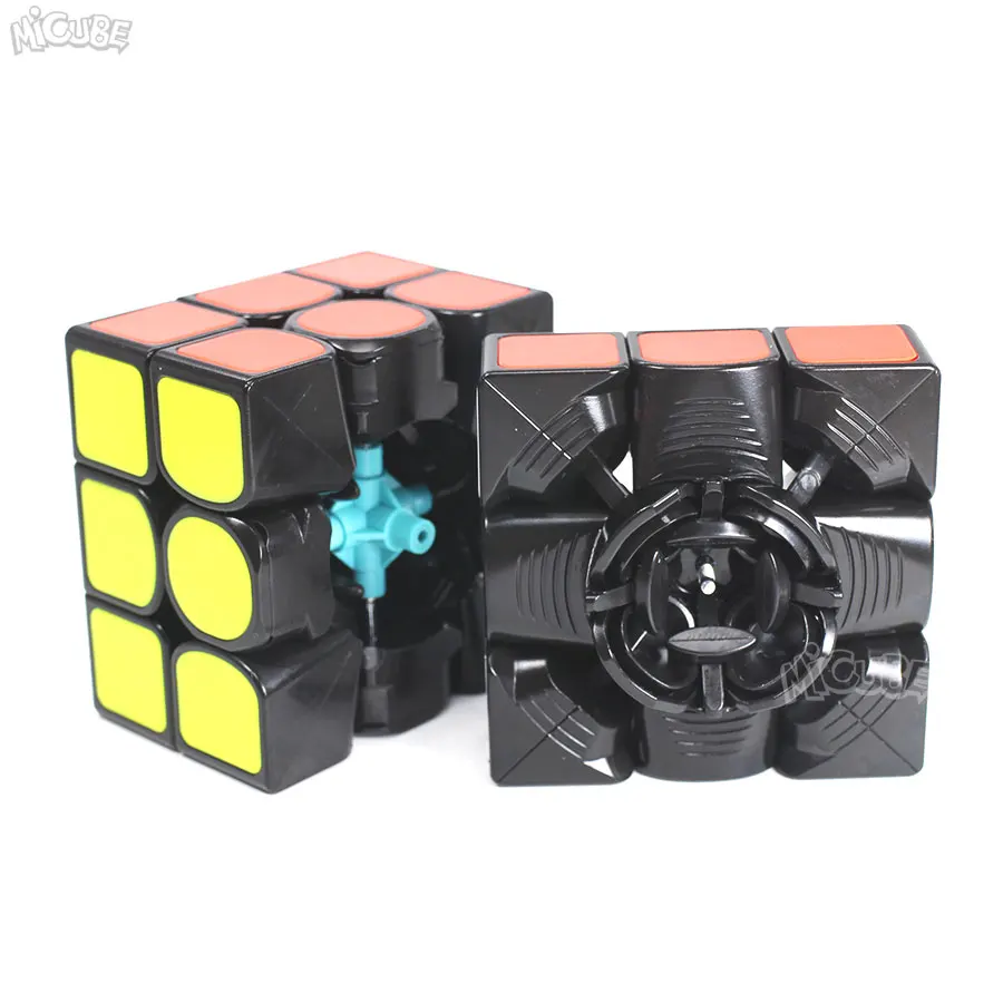 Юйсинь Чжишен Kylin V2 магнитный кубик 3х3х3, Скорость куб Волшебные магнит Cubo Magico 3x3 Stickerless черный прозрачный игра-головоломка